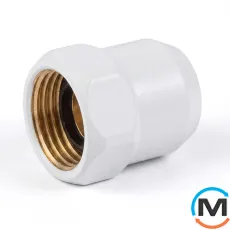 Резьбовое соединение Schlosser GW 3/8 x 10 mm Cu белое, фото 
