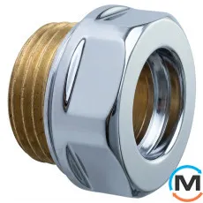 Резьбовые соединения Schlosser GZ 1/2 x 15 mm Cu хром, фото 