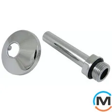 Соединительная трубка Schlosser с розеткой GZ1/2 x 15mm Cu l=110mm хром, фото 