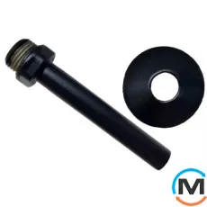 Соединительная трубка Schlosser с розеткой GZ1/2 x 15mm Cu l=110mm RAL9005 черный мат, фото 