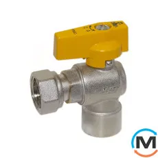 Кран газовий кутовий Bianchi 1/2" В х 1/2" В (накидна гайка), фото 
