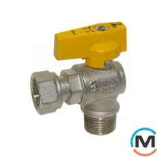 Кран газовий кутовий Bianchi 1/2" З х 1/2" В (накидна гайка), фото 