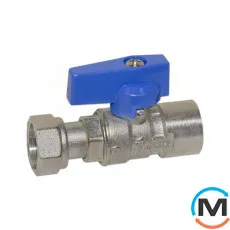 Кран прямий Bianchi 3/4" Х 3/4" В з накидною гайкою (blue/синій), фото 