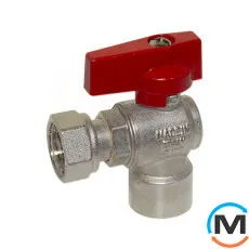 Кран кутовий Bianchi 1/2" Х 1/2" В з накидною гайкою (red/червоний), фото 