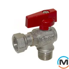 Кран кутовий Bianchi 3/4" З х 3/4" В з накидною гайкою (red/червоний), фото 