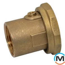 Штуцер із кульовим краном для насосу Bianchi 1 1/2" х 1", фото 