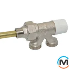 Кран нижнього підключення алюмінієвого радіатора Bianchi + трубка 1/2", фото 