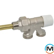 Кран нижнього підключення алюмінієвого радіатора Bianchi + трубка 3/4", фото 