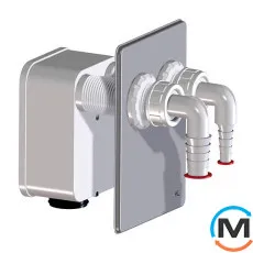 Комплект сифона Hutterer & Lechner HL4000.2 для подключения 2 стиральных машин к корпусу HL4000.0, фото 
