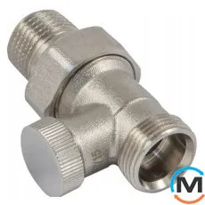Клапан зворотного потоку Schlosser нікельований прямий DN15 GZ 1/2" x M22x1,5, фото 