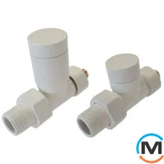 Комплект Schlosser Elegant с ручным регулированием прямой GZ 1/2" x GW 1/2" белый, фото 
