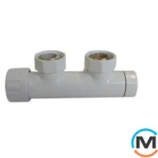 Вузол термостатичний Schlosser Duo-plex GW 3/4" x M22x1,5 кутовий лівий білий, фото 
