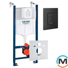 Система інсталяції для унітазу Grohe Rapid SL 3в1 + клавіша змиву Grohe Skate Cosmopolitan, фото 