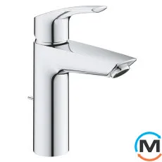 Смеситель для умывальника Grohe Eurosmart New M-size с донным клапаном хром, фото 