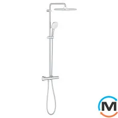 Душевая система Grohe Tempesta System 250 Cube с термостатом для настенного монтажа хром, фото 