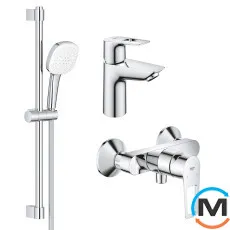 Комплект смесителей для ванной комнаты Grohe BauLoop New хром, фото 
