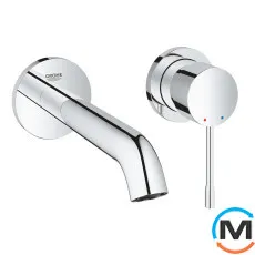 Смеситель для умывальника Grohe Essence New M-Size со стены внешняя часть хром, фото 