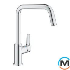 Смеситель однорычажный для мойки Grohe Eurosmart хром, фото 