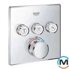 Термостат для душа скрытого монтажа Grohe Grohtherm SmartControl внешняя часть хром, фото 