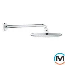 Верхний душ с кронштейном Grohe Tempesta Cosmopolitan 250 с EcoJoy настенный хром, фото 