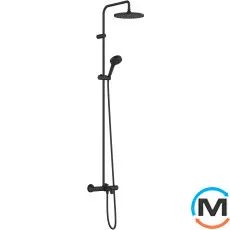 Душевая система для ванны Hansgrohe Vernis Blend 240 1jet EcoSmart с термостатом Matt Black, фото 