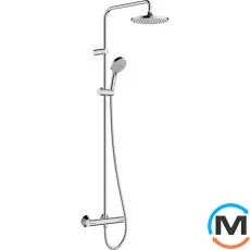 Душевая система Hansgrohe Vernis Blend Showerpipe 200 1jet EcoSmart для ванны с термостатом хром, фото 