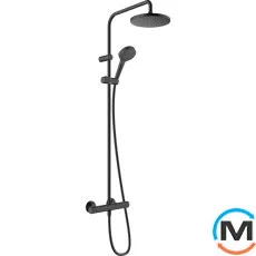 Душевая система Hansgrohe Vernis Blend Showerpipe 200 1jet EcoSmart с термостатом Matt Black, фото 