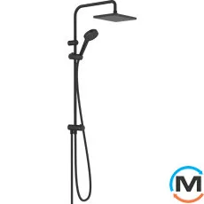 Душевая система Hansgrohe Vernis Shape Showerpipe 230 1jet Reno черный матовый, фото 