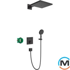 Душевой комплект Hansgrohe Raindance E/ShowerSelect E 7в1 matt black, фото 