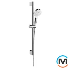 Душевой набор Hansgrohe Crometta 100 1jet 0 65м EcoSmart 9л/мин White/Chrome, фото 