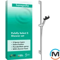 Душевой набор Hansgrohe Pulsify Select Relaxation 105 3jet 90 см хром, фото 
