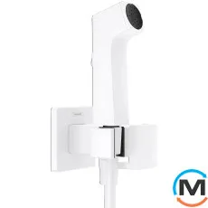 Комплект гигиенического душа Hansgrohe E EcoSmart+ на смешанную воду Matt White, фото 