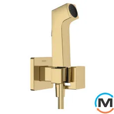Комплект гигиенического душа Hansgrohe E EcoSmart+ на смешанную воду Polished Gold Optic, фото 