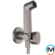 Комплект гигиенического душа Hansgrohe S EcoSmart+ на смешанную воду Brushed Black Chrome, фото 