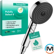 Ручной душ Hansgrohe Pulsify Select Activation 105 3jet EcoSmart хром, фото 