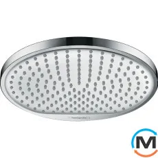 Верхний душ Hansgrohe Crometta S 240 1jet EcoSmart 9л/мин белый/ хром, фото 