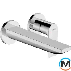 Смеситель для умывальника Hansgrohe Rebris E со стены скрытый монтаж 200 мм Chrome, фото 