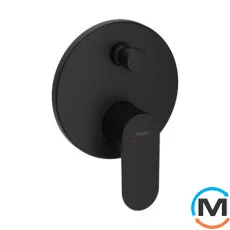 Смеситель для ванны/душа Hansgrohe Rebris S скрытый монтаж внешняя часть Matt Black, фото 