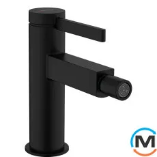Смеситель для биде Hansgrohe Finoris с донным клапаном push-open черный матовый, фото 
