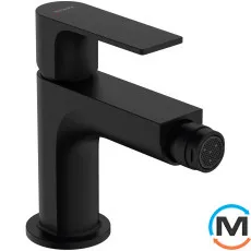 Смеситель для биде Hansgrohe Rebris E с донным клапаном pop-up Matt Black, фото 