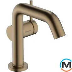 Смеситель для умывальника Hansgrohe TecturisS 110 Fine CoolStart с донным клапаном pop-up Brushed Bronze, фото 
