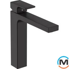 Смеситель для умывальника Hansgrohe Vernis Shape 190 с донным клапаном pop-up черный матовый, фото 