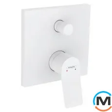 Смеситель для ванны/душа скрытого монтажа Hansgrohe Vivenis верхняя часть белый матовый, фото 