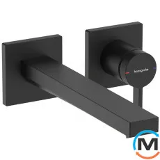 Смеситель Hansgrohe Tecturis E 225 для умывальника из стены Matt Black, фото 