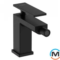 Смеситель для биде Hansgrohe Tecturis E со сливным гарнитуром Matt Black, фото 