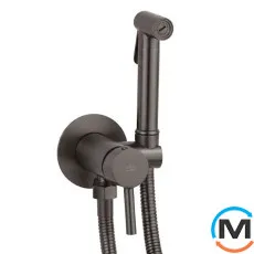 Гигиенический душ Paffoni Tweet Round Brushed Black Chrome, фото 