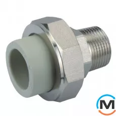 Поліпротиленова американка Berkeplastik Н.Р. 25x3/4", Тип різьблення: Зовнішня, Діаметр різьблення: 3/4", Діаметр (мм): 25, фото 