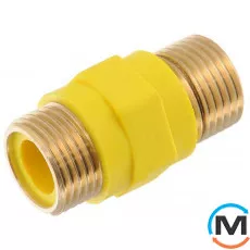 Полипропиленовая муфта Berkeplastik для газа 1/2, Тип резьбы: Наружная, Диаметр резьбы: 1/2", фото 