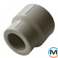 Поліпропіленова муфта Berkeplastik перехідна 75 / 25, Варіант: ВР, Модифікація: 75 / 25, Діаметр (мм): 75, фото 