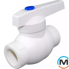 Поліпропіленовий кульовий кран Berkeplastik В.Р. 20x1/2", Тип різьблення: Внутрішня, Діаметр різьблення: 1/2", Діаметр (мм): 20, фото 